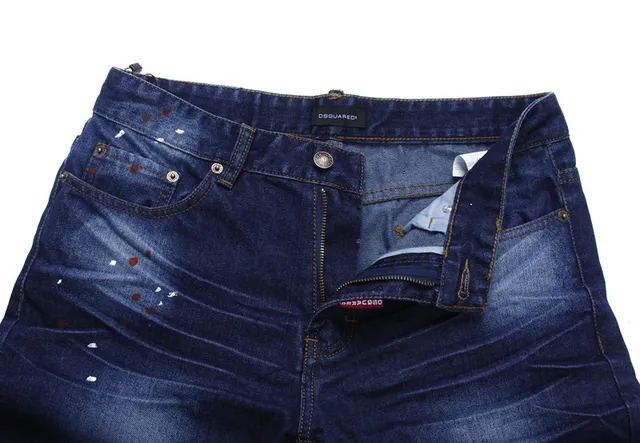 Dsquared2 Blue Multicolor Distressed Denim Rolled Cuffs Shorts 10