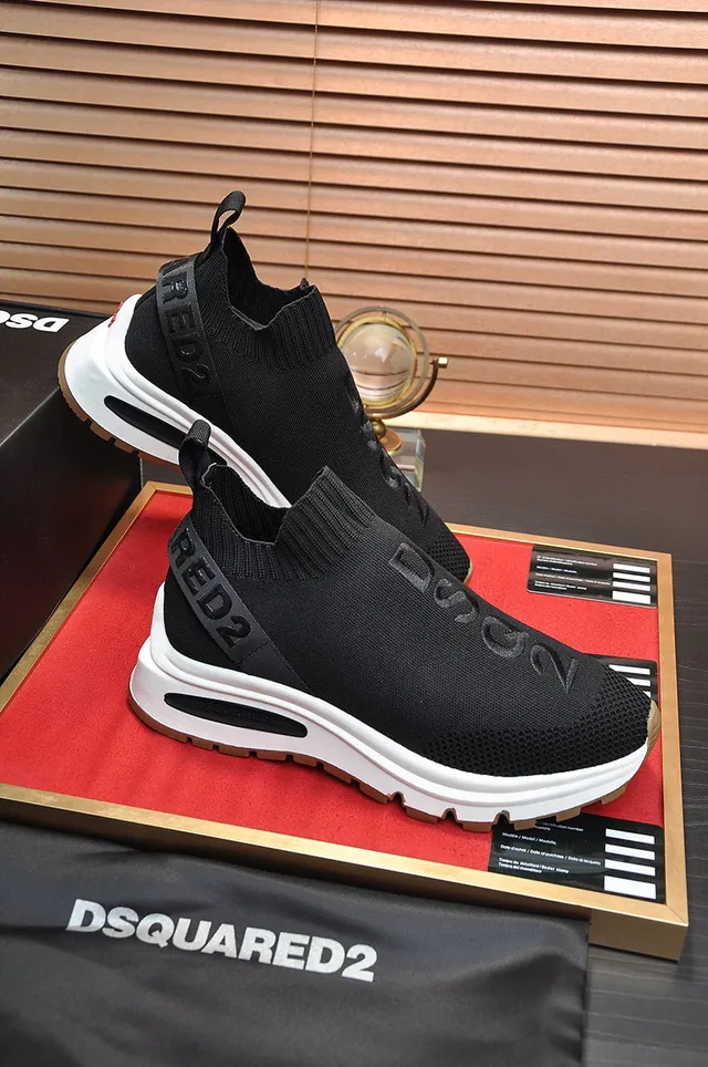 Dsquared2 ICON Black Knit Sock-Fit Chunky Sneaker 5