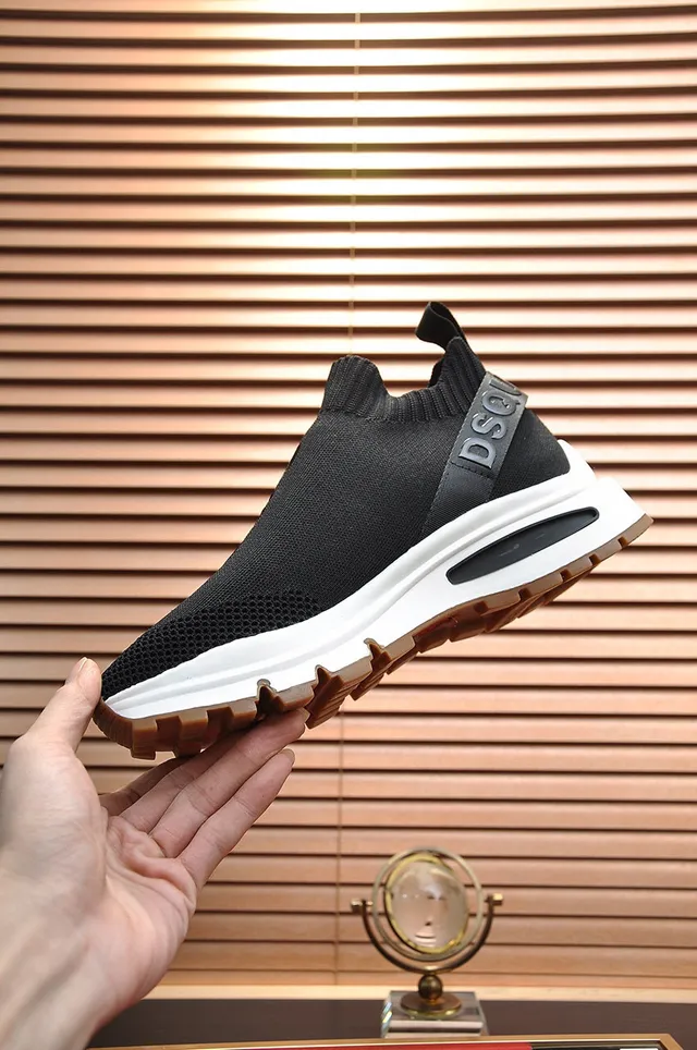 Dsquared2 ICON Black Knit Sock-Fit Chunky Sneaker 6
