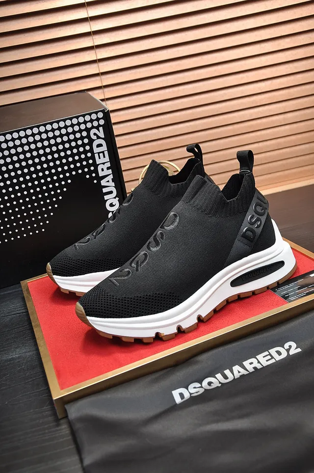 Dsquared2 ICON Black Knit Sock-Fit Chunky Sneaker 7