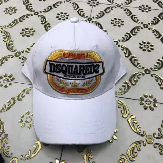 Dsquared2 ICON Embroidered Crest White Baseball Cap