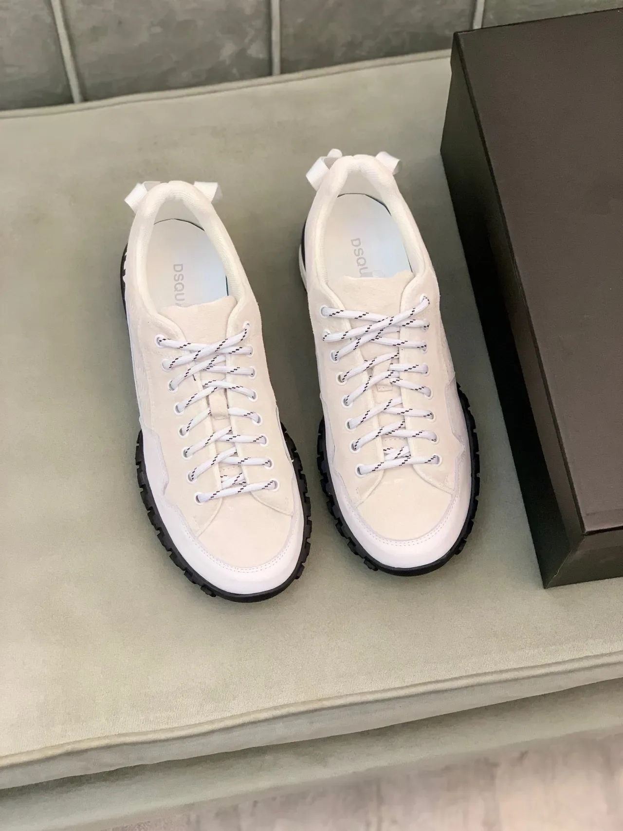 Dsquared2 ICON Off-White and Black Lifestyle Sneakers 6
