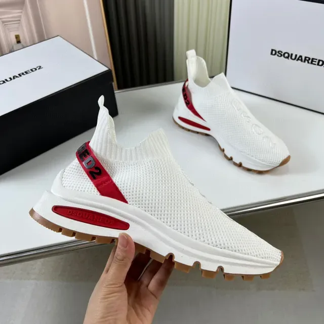 Dsquared2 Speed Trainer সাদা লাল গাম লাইফস্টাইল স্নিকার্স 4