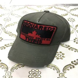 Dsquared2 Twins Canadian Since 64 Olive Green Baseball Cap