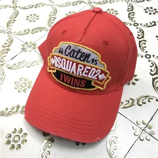 Dsquared2 Twins Embroidered Patch Red Baseball Cap
