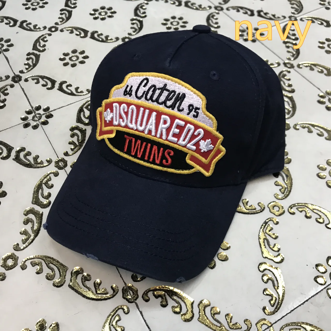 Dsquared2 Twins Embroidered Patch Red Baseball Cap 2