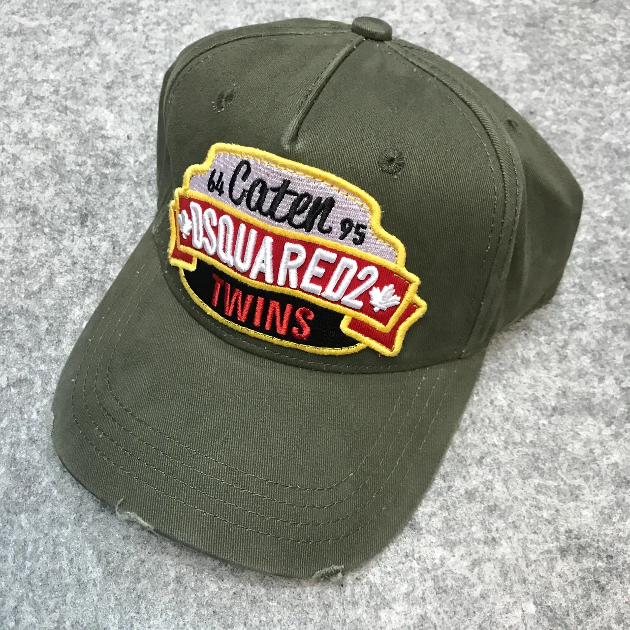 Dsquared2 Twins Embroidered Patch Red Baseball Cap 3