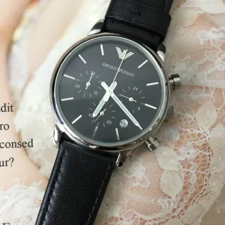 Emporio Armani Classic Chronograph Black Dial Quartz Watch