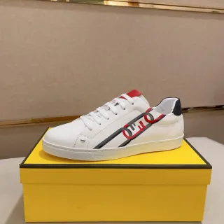 Fendi FF Logo Sneaker White Red Navy Lifestyle Sneakers