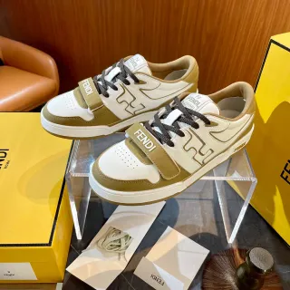 Fendi FF Low Sneakers White Beige Lifestyle Sneakers