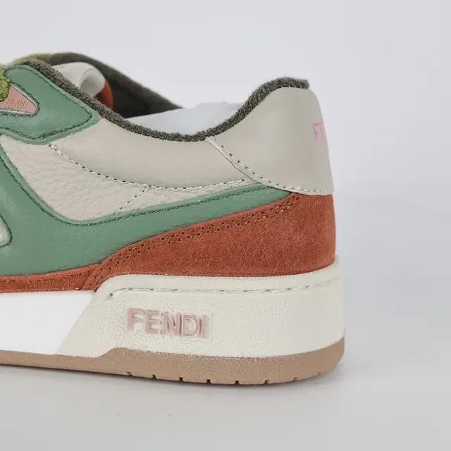 Fendi FF Motif Terracotta e Sage Green tênis lifestyle 4