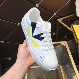 Fendi Monster Sneaker White Black Yellow Lifestyle Sneakers
