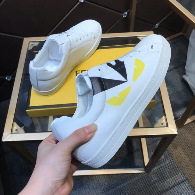 Fendi Monster zapatilla blanco negro amarillo zapatillas lifestyle 4