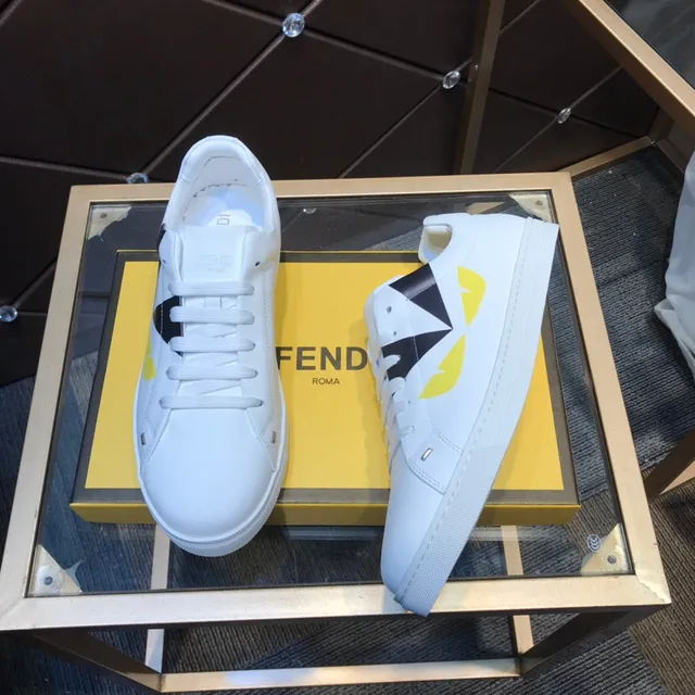 Fendi Monster zapatilla blanco negro amarillo zapatillas lifestyle 7