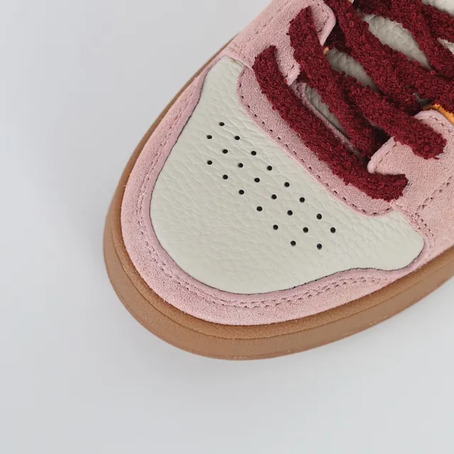 Fendi Pink Orange Multi-Material Upper FF Logo Panel Lifestyle Sneakers 5