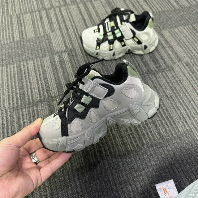 Fila Disruptor Gray Black Sole Hybrid Lace-and-Strap Closure Chunky Sneakers 10