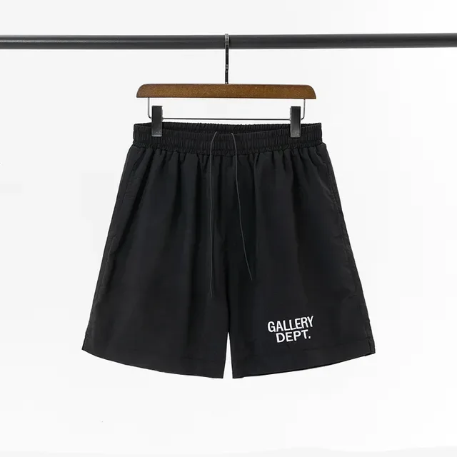 Gallery Dept Black Gray Elastic Waist Drawstring Closure Shorts 2
