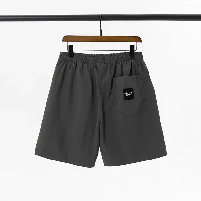Gallery Dept Black Gray Elastic Waist Drawstring Closure Shorts 5