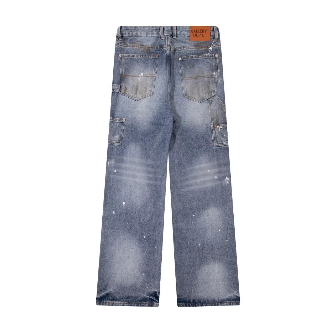 Gallery Dept Distressed Paint-Splattered Wide-Leg Jeans 3