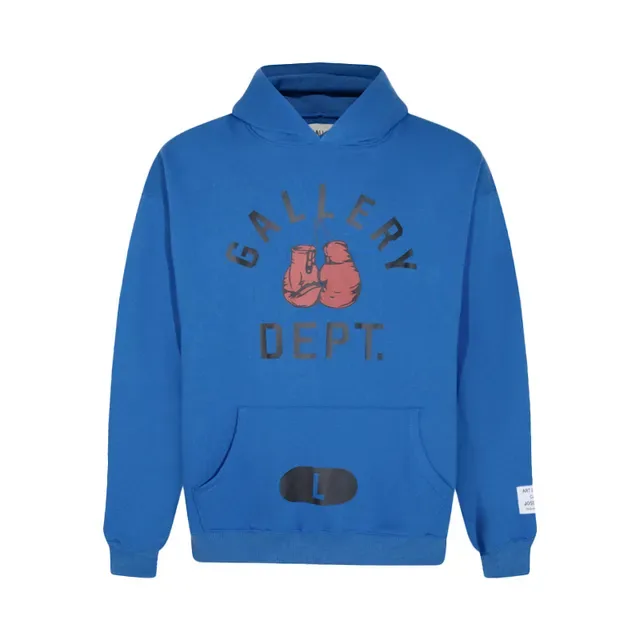 Gallery Dept Graphic Boxing Gloves Blue Red Kangaroo-Pocket Hoodie 6