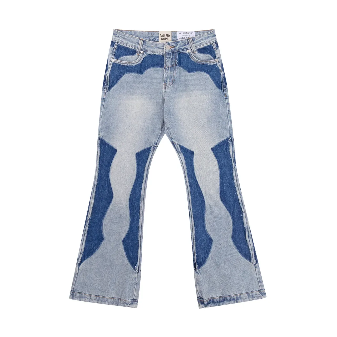 Gallery Dept Patchwork Wave-Cut Flared Jeans 2