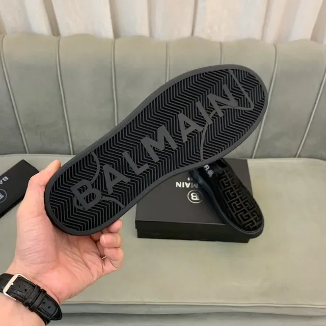 Balm Black Velvet Upper Greek Key Embossing Loafer 2