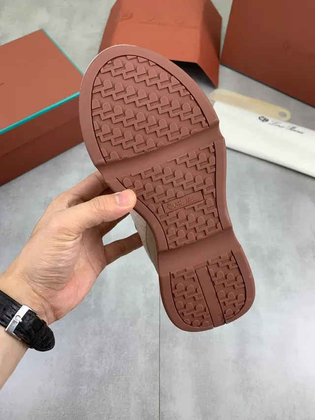 Beige and Brown Layered Suede Felt Lace-Up Lifestyle Sneaker 2