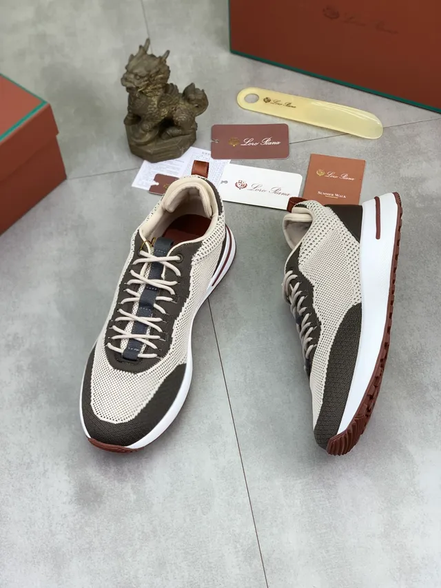 Beige and Gray Knit-Mesh Hybrid Upper Lifestyle Sneaker 5