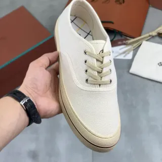 Beige Brown Low-Top Upper Canvas Shoes