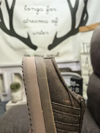 Beige Canvas Platform Mule Slip-On Casual Shoes 13