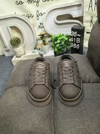 Beige Canvas Platform Mule Slip-On Casual Shoes 20