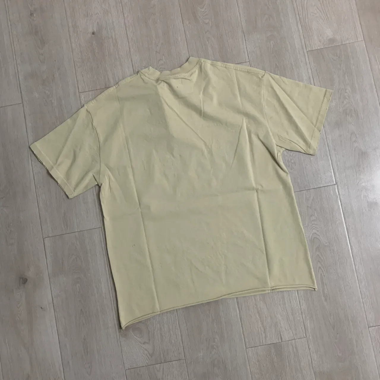 Beige Graphic-Print Crew-Neck Pocket T-Shirt 6
