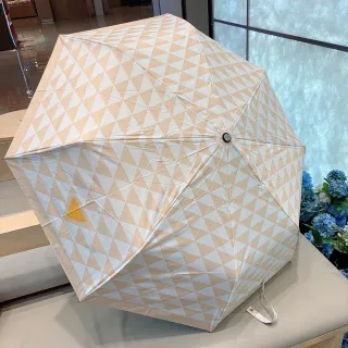 Beige White Geometric Triangle Print Handbag