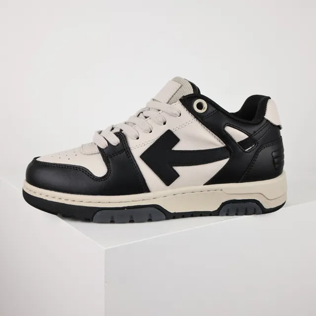 Black and Cream Arrow-Logo Lifestyle Sneakers 9