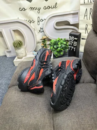 Black and Red Chunky Lifestyle Sneakers 6