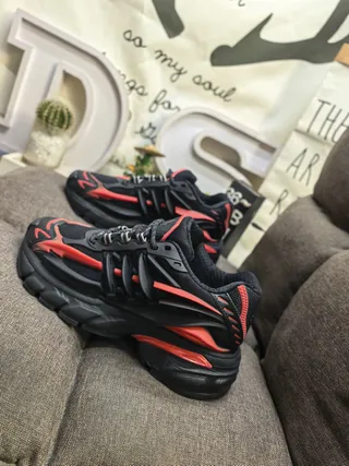Black and Red Chunky Lifestyle Sneakers 7