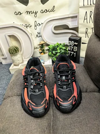 Black and Red Chunky Lifestyle Sneakers 10