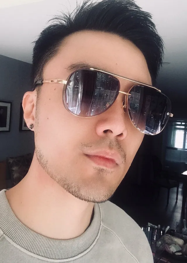 Black Gold Aviator-Inspired Double-Bar Bridge Sunglasses 2