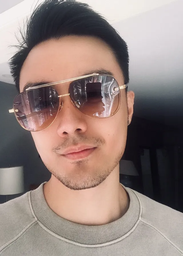 Black Gold Aviator-Inspired Double-Bar Bridge Sunglasses 3