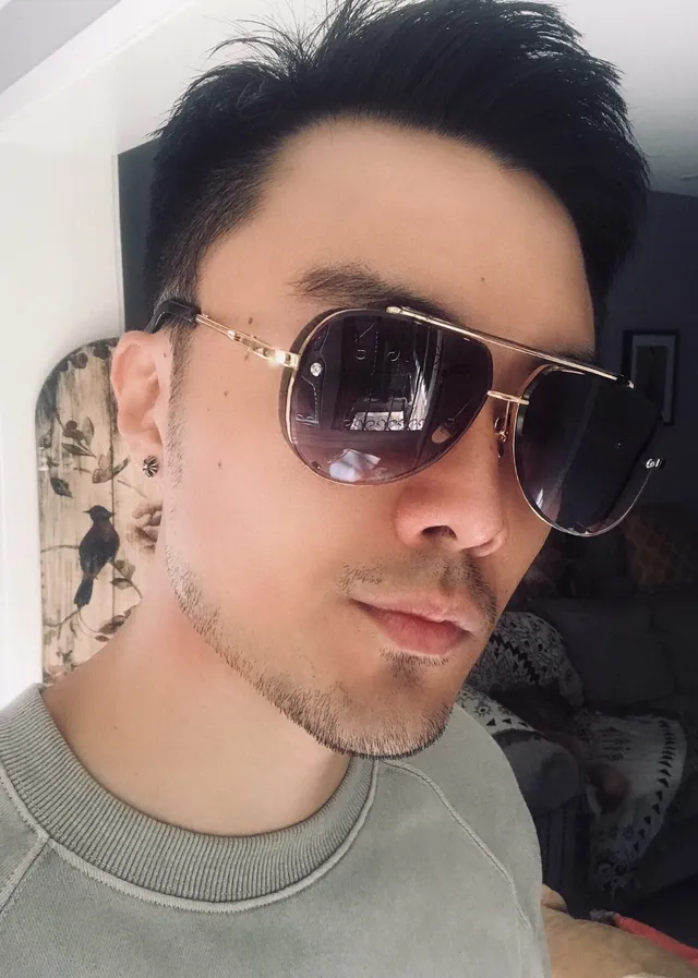 Black Gold Aviator-Inspired Double-Bar Bridge Sunglasses 8