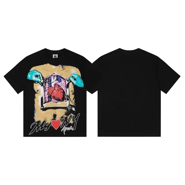 Black Graphic-Print Oversized T-Shirt 2