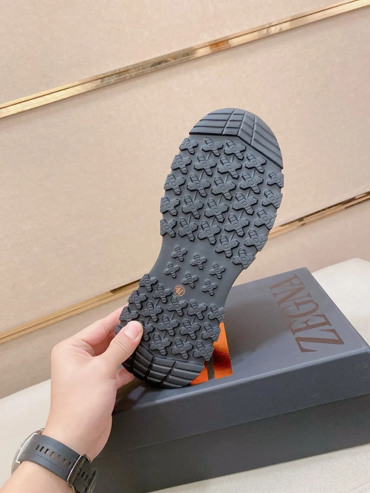 Black Knit and Suede Platform Sneaker 9