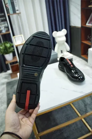 Black Laceless Slip-On Patent Leather Overlay Lifestyle Sneakers 3