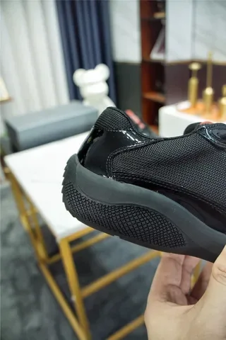 Black Laceless Slip-On Patent Leather Overlay Lifestyle Sneakers 4