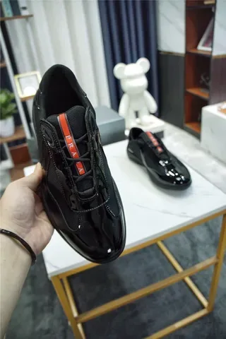 Black Laceless Slip-On Patent Leather Overlay Lifestyle Sneakers 8