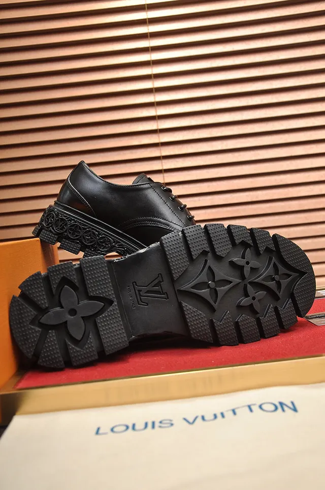 Black Leather Cap-Toe Oxford Shoes 5