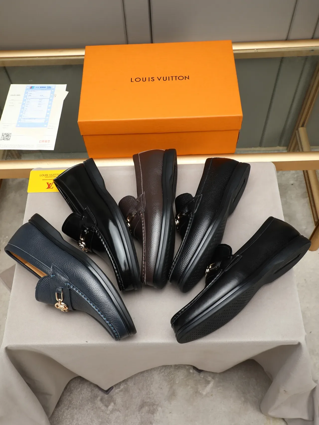 Black Leather Horsebit Buckle Loafer 2