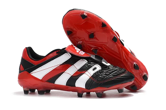 Black Leather Molded Panel Firm-Ground Soccer Shoes 12