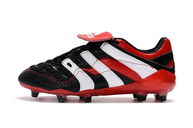 Black Leather Molded Panel Firm-Ground Soccer Shoes 14