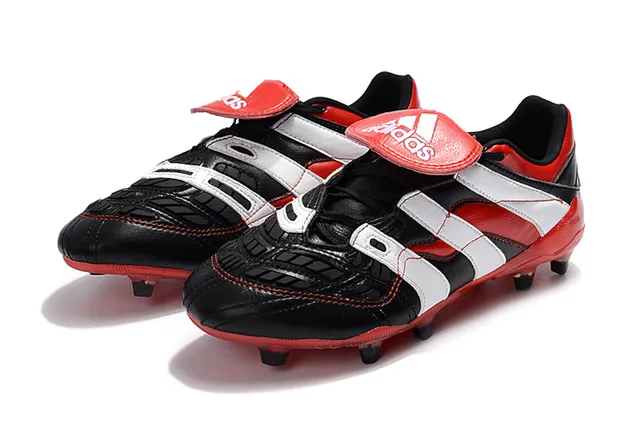 Black Leather Molded Panel Firm-Ground Soccer Shoes 15